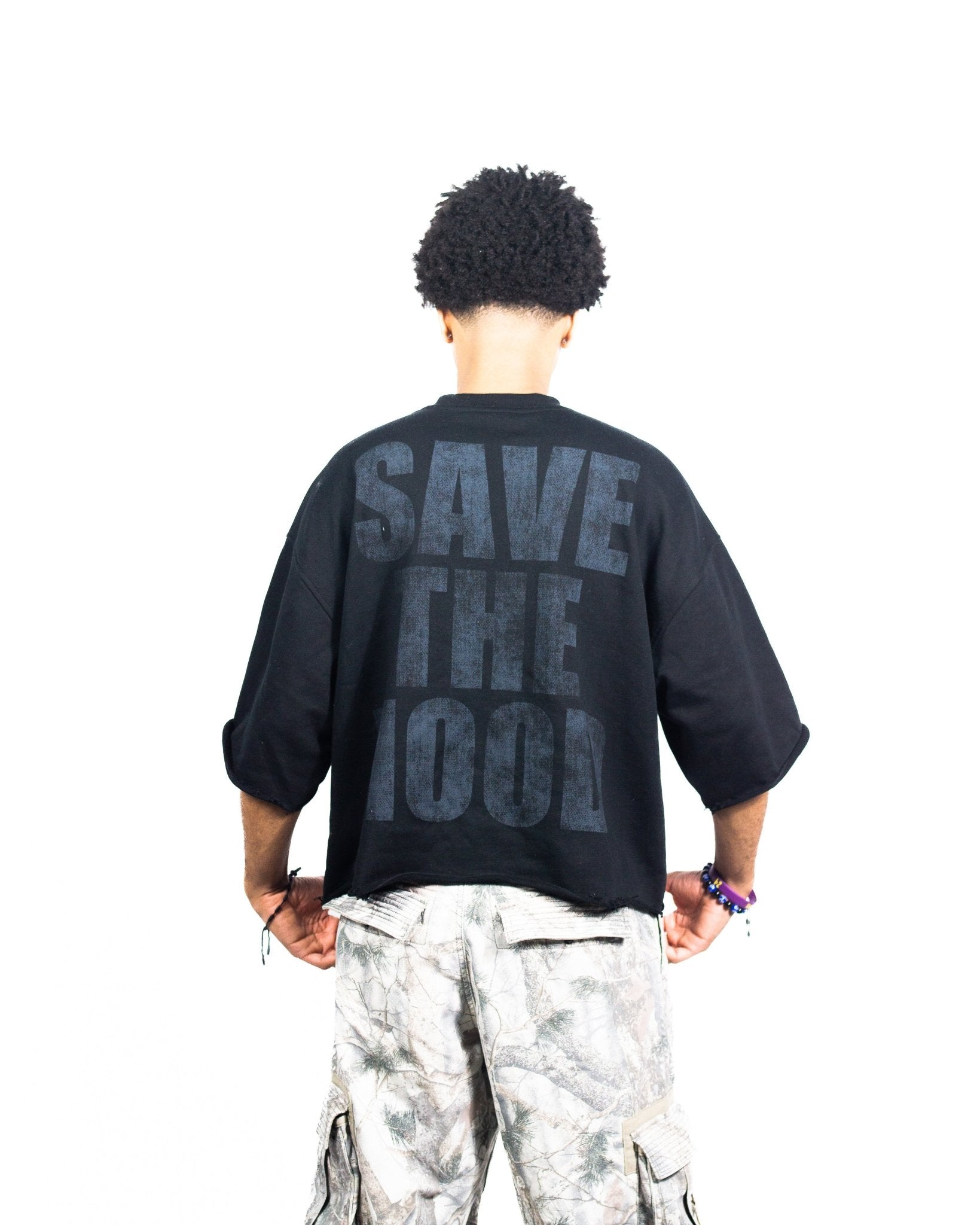 Save The Hood Cropped Heavy Tee